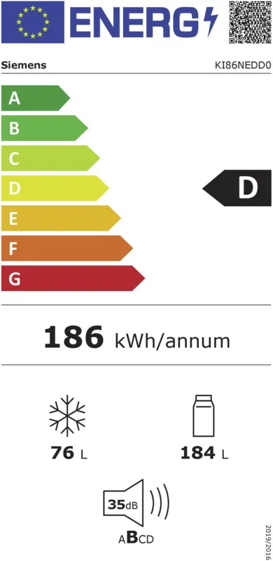 Siemens KI86NEDD0 energielabel