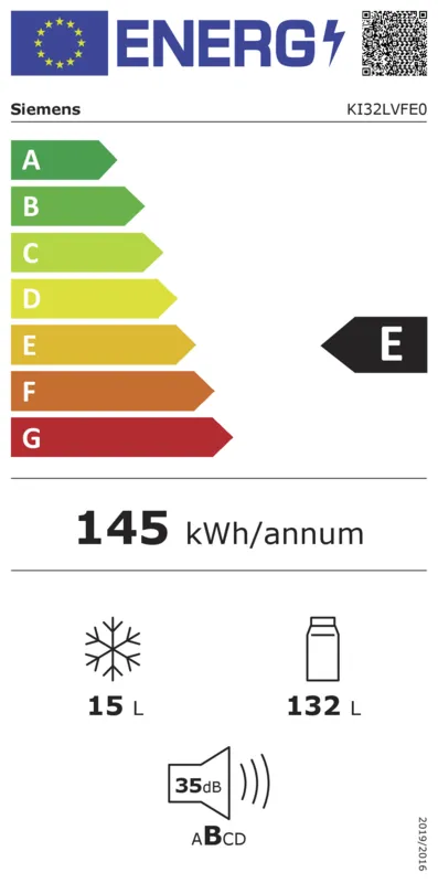 Siemens KI32LVFE0 energielabel