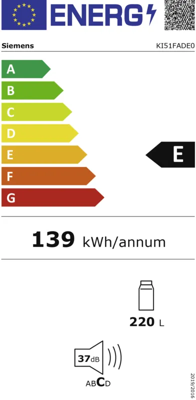 Siemens KI51FADE0 energielabel