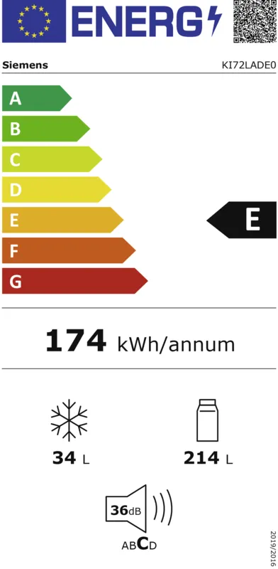 Siemens KI72LADE0 energielabel