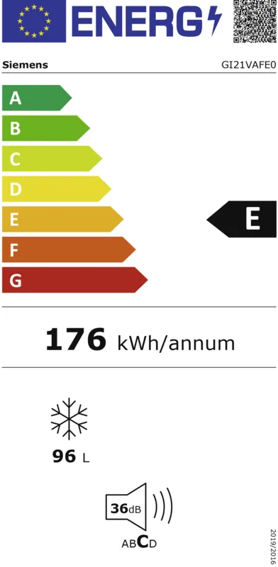 Siemens GI21VAFE0 energielabel