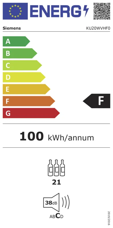 Siemens KU20WVHF0 energielabel
