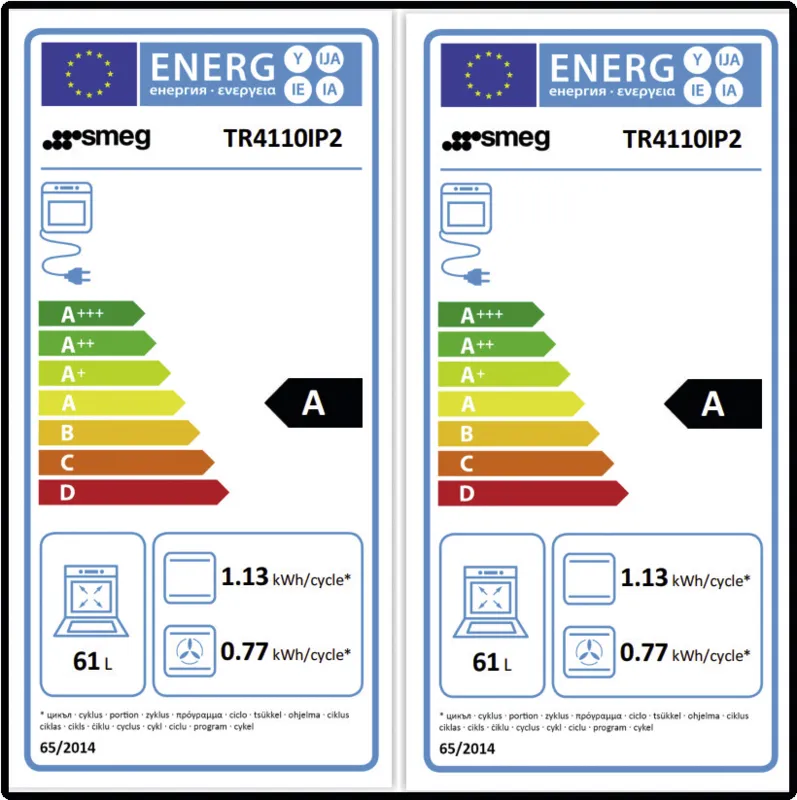 Smeg TR4110IP2 energielabel
