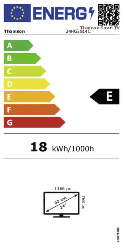 Thomson 24HG2S14C energielabel