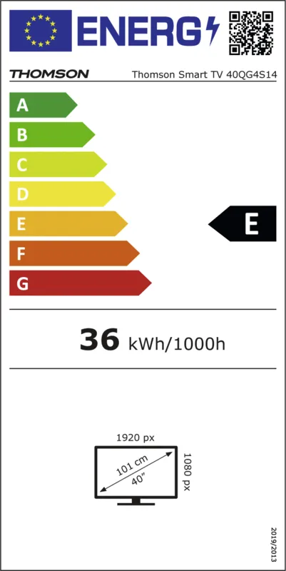 Thomson 40QG4S14 energielabel