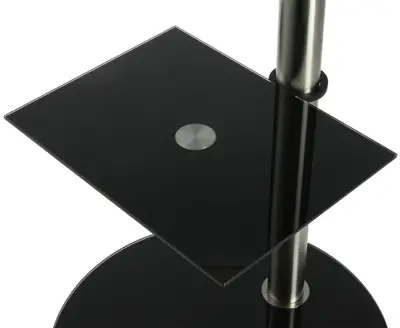 Glasplaat zwart 40x25cm voor 50mm kolom