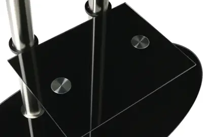 Glasplaat zwart 40x30cm voor dubbele kolom 60mm