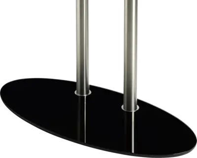 Cavus CAV-F52 Voet 98x45cm ovaal zwart glas voor dubbele kolom