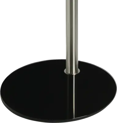 Voet 53cm rond zwart glas