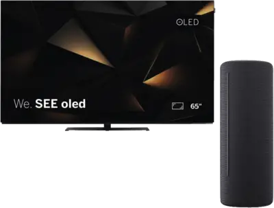 We by Loewe We. SEE 65 oled Coal Black + We. HEAR 2 Storm Grey