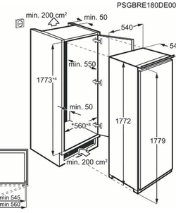 AEG SFE818F1DS inbouw koelkast