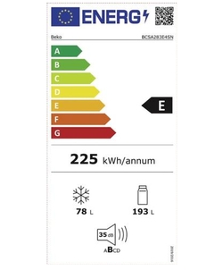 Beko BCSA283E4SN inbouw koel / vriescombinatie