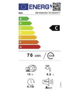 Beko BDIN38646D inbouw vaatwasser