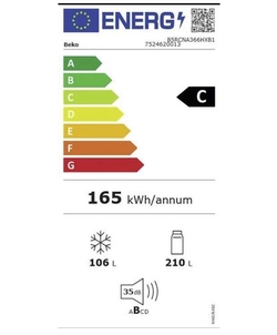 Beko B5RCNA366HXB1 koel / vriescombinatie