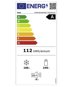 Beko B7RCNE408HXBR koel / vriescombinatie