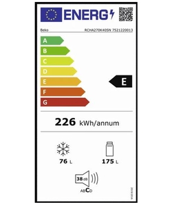 Beko RCHA270K40SN koel / vriescombinatie