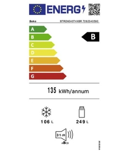 Beko B7RCNE407HXBR koelkast