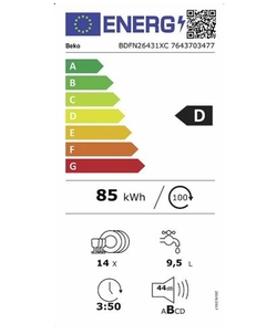 Beko BDFN26431XC vaatwasser