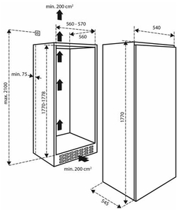 Inventum IVR1785S inbouw koelkast