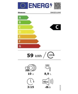 Siemens SR65ZX10ME inbouw vaatwasser