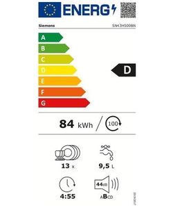 Siemens SN43HS00BN inbouw vaatwasser